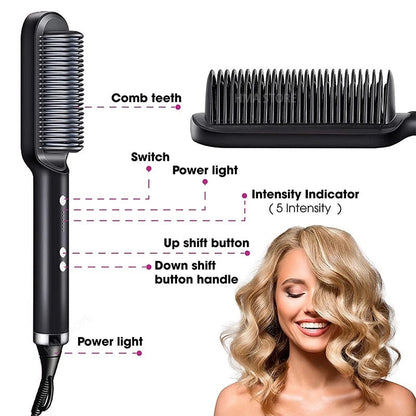 Hair Straightener Comb – Smooth, Sleek, and Safe Styling